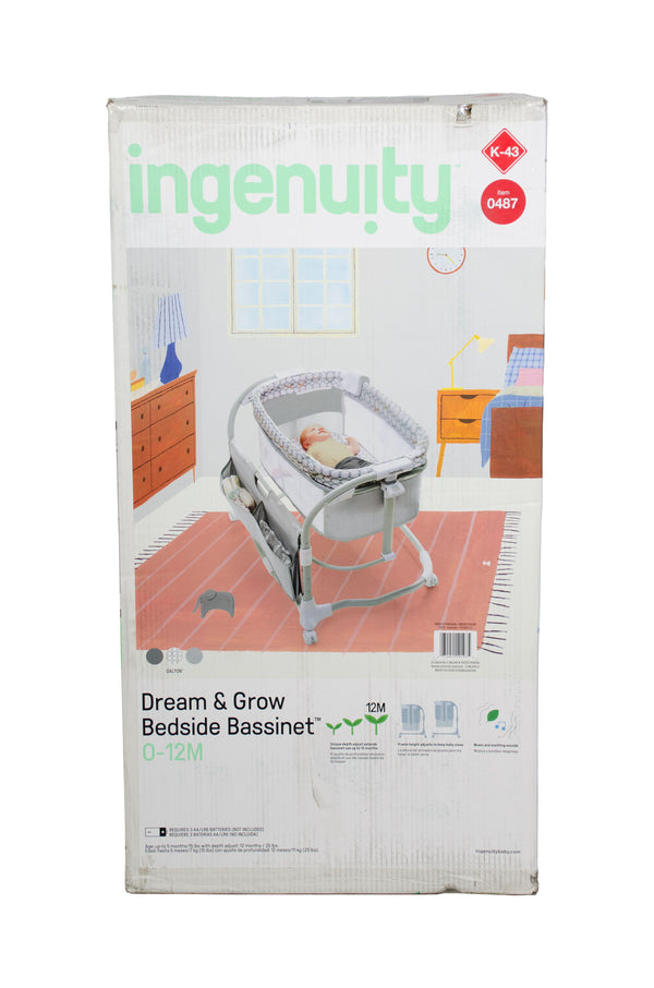 Ingenuity Dream & Grow Bedside Bassinet - Dalton - Factory Sealed - 2