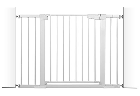 Cumbor Auto Close Baby Gate for Stairs - 29.5-46 inches - White - 1