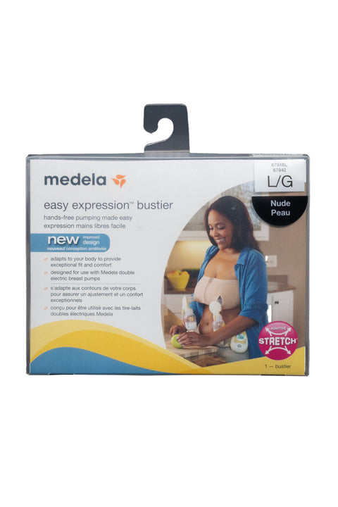 Medela Easy Expression Hands Free Pumping Bustier - Nude - Large - Open Box