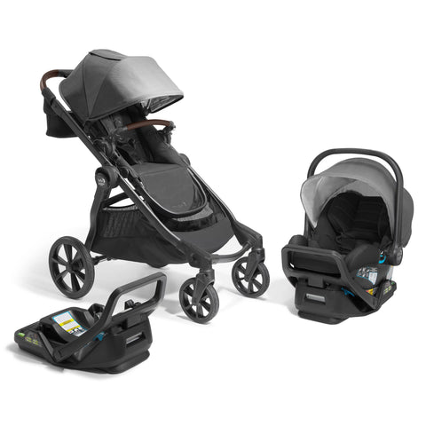 Baby Jogger City Select 2 Travel System - Eco Collection Infant Essentials Bundle - Harbor Grey