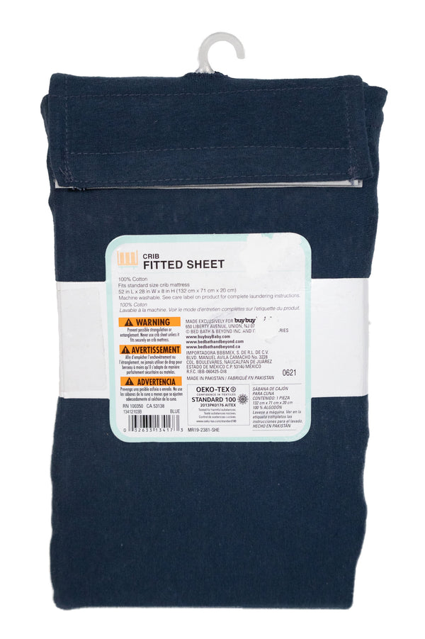 Marmalade Cotton Jersey Knit Fitted Crib Sheet - Navy - Open Box - 2