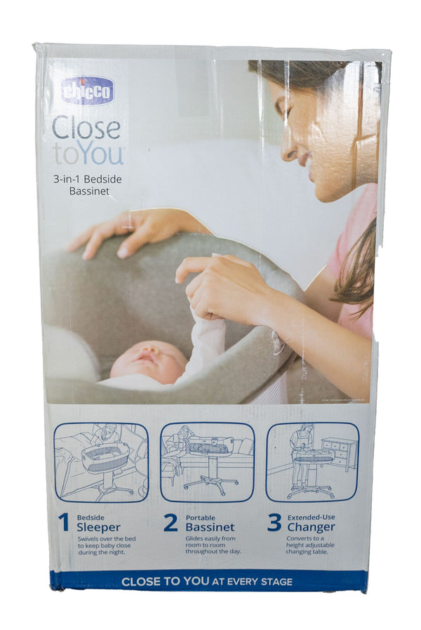 Chicco Close to You 3-in-1 Bedside Bassinet - Heather Grey - Open Box - 2