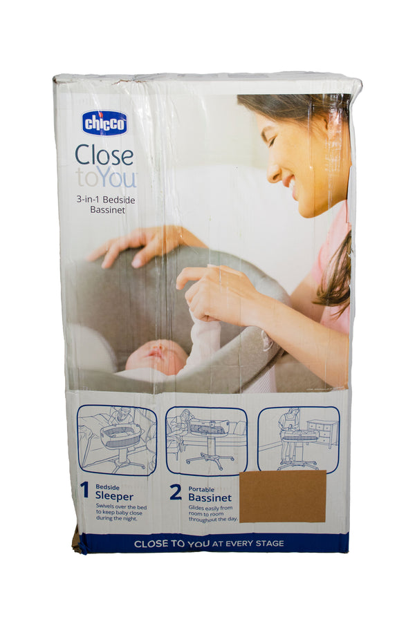 Chicco Close to You 3-in-1 Bedside Bassinet - Heather Grey - Open Box - 2